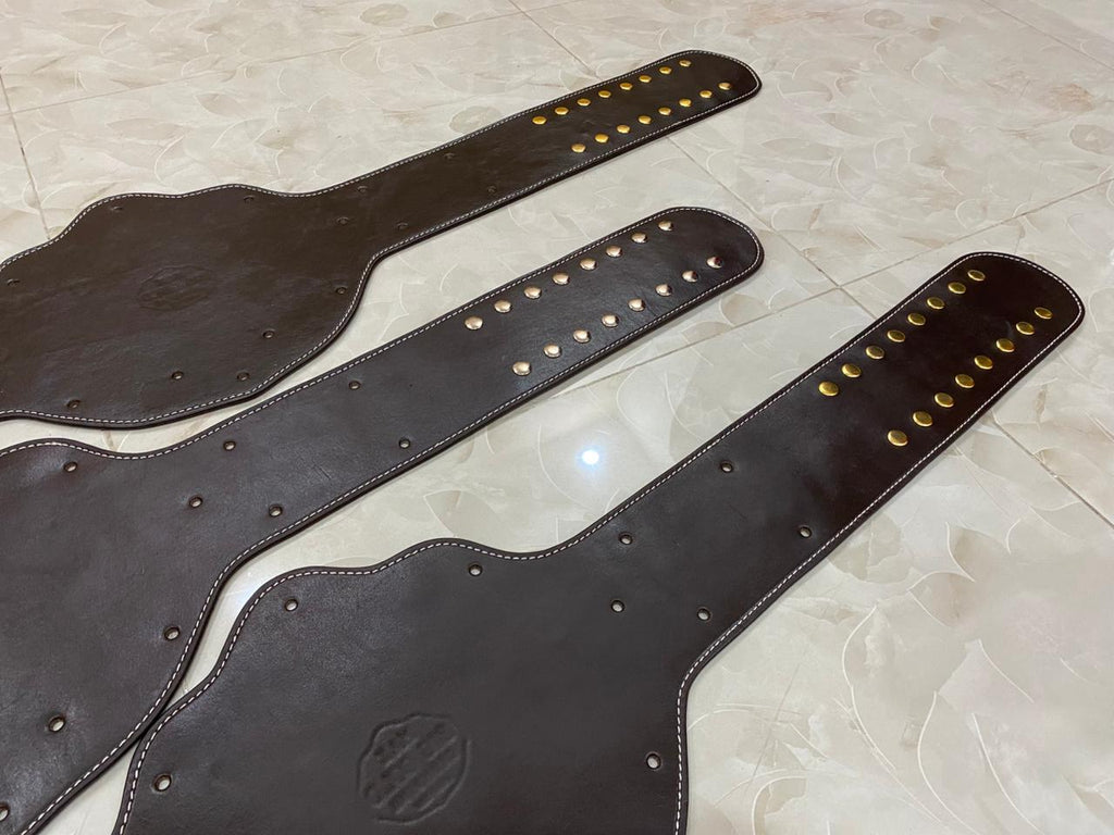 WWE Big Gold Shoprine Leather Send out Strap