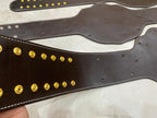 WWE Big Gold Shoprine Leather Send out Strap