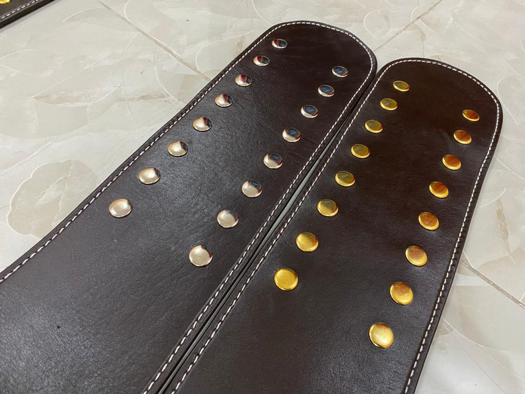 WWE Big Gold Shoprine Leather Send out Strap
