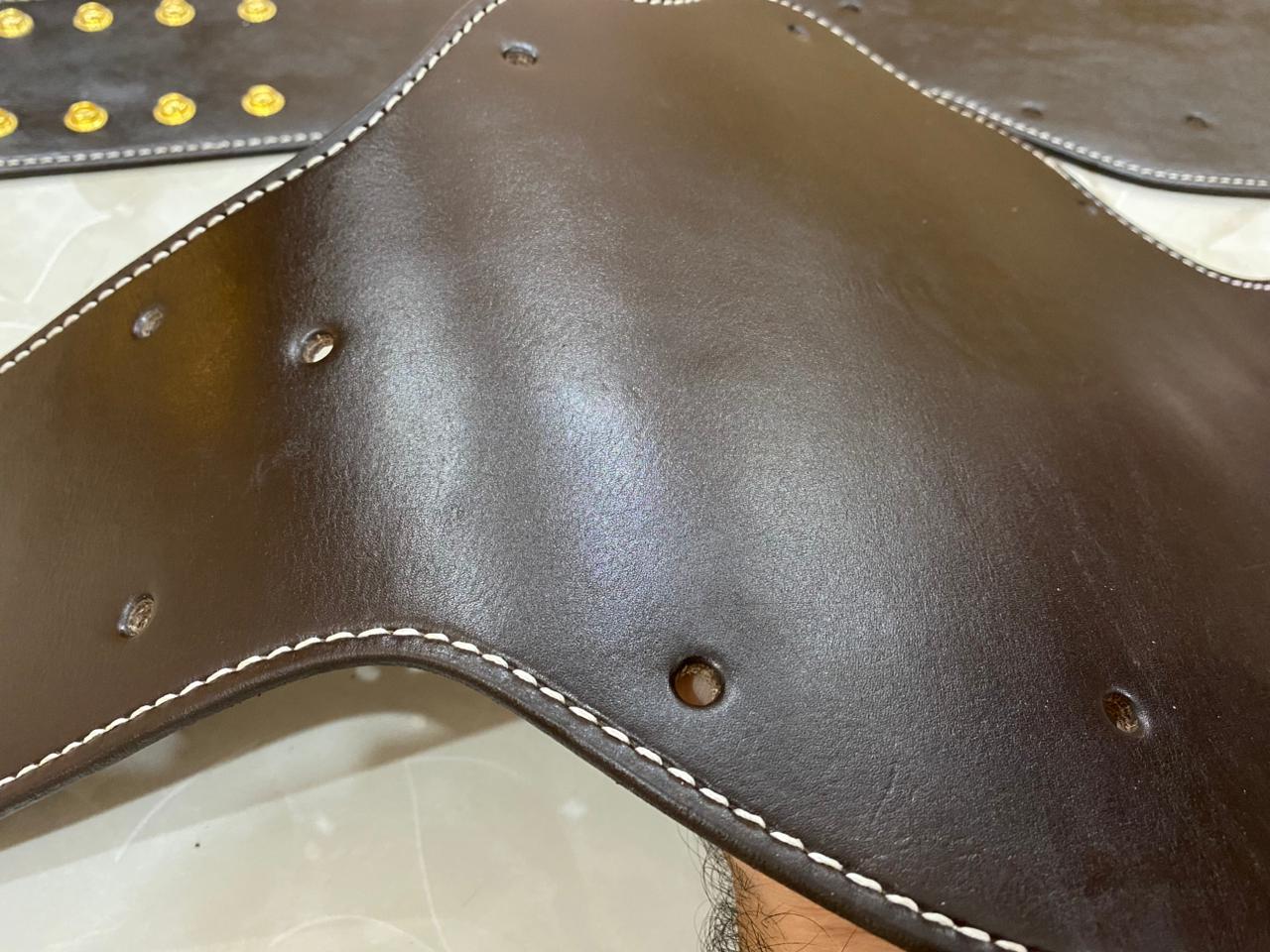 WWE Big Gold Shoprine Leather Send out Strap